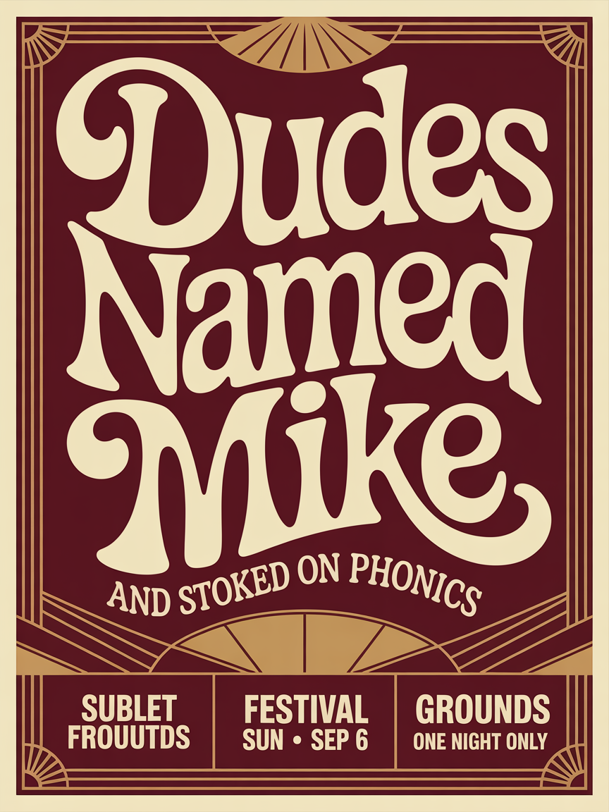 Poster: Dudes Named Mike at Sublet Festival Grounds